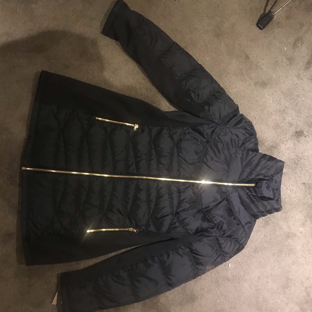 Michael Kors black and gold puffy coat